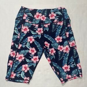 Santiny Womens Size L Shorts High Waisted Swim Surfing Travel Vacation